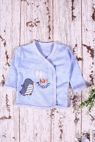 Penguen Desenli Fularlı 5'li Erkek Hastane Çıkışı - Resim 7