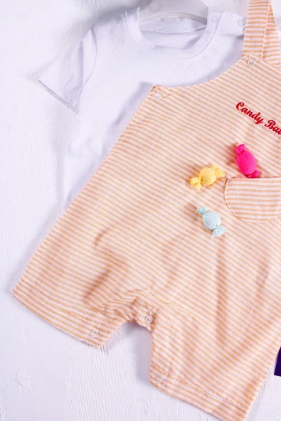 Candy Figürlü Badili Kız Bebek Tulumu - 5
