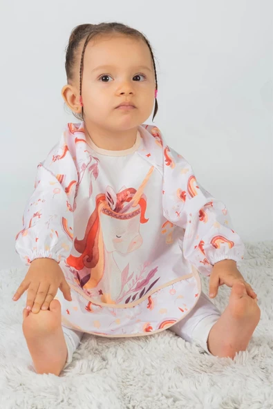 Bohem Horse Desenli 2'li Kombin Kollu Mama Önlüğü - Resim 6