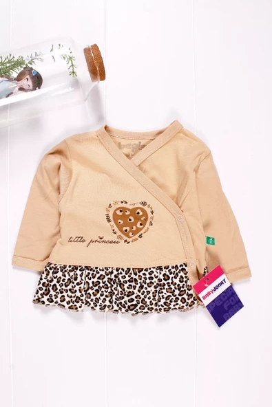 Leopar Detaylı 5'li Kız Bebek Hastane Çıkış Seti - Resim 4