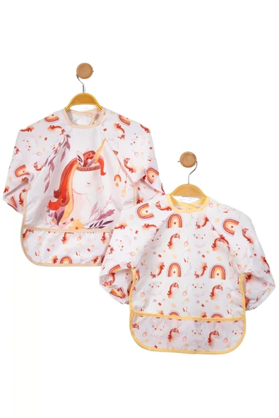 Bohem Horse Desenli 2'li Kombin Kollu Mama Önlüğü - Resim 5