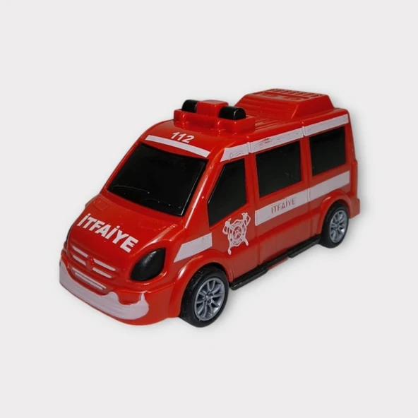 Çek Bırak Arabalar İş Araçları 10 Cm - İtfaiye - Resim 3