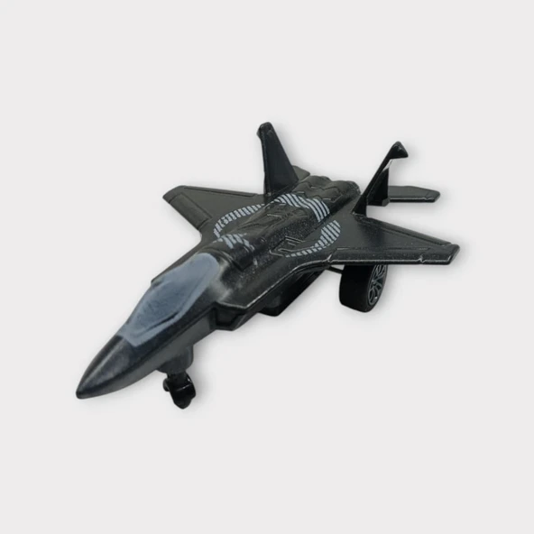 Çek Bırak Savaş Uçağı 10 cm - Gri - Resim 2