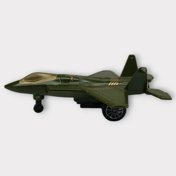 Çek Bırak Savaş Uçağı 10 cm - Yeşil - Resim 4