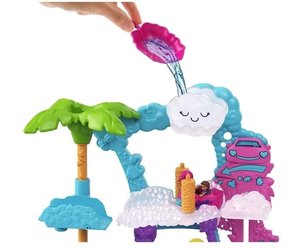 Polly Pocket Flamingo Araba Su Eğlencesi Seti HHJ05-HJL60 - Resim 4