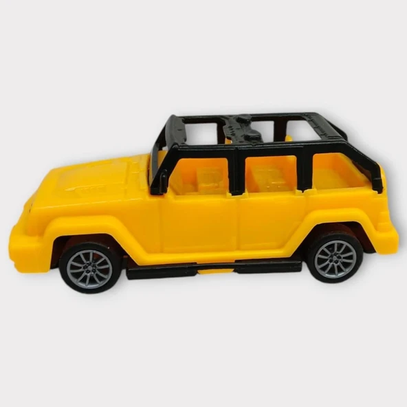 Çek Bırak Arabalar 10 Cm - Sarı Jeep - Resim 4