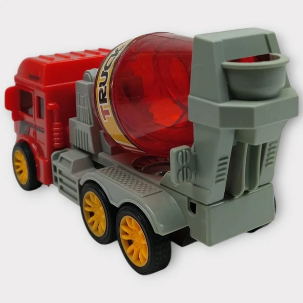 Sürtmeli Oyuncak İş Makinaları - Beton Mikser - 5