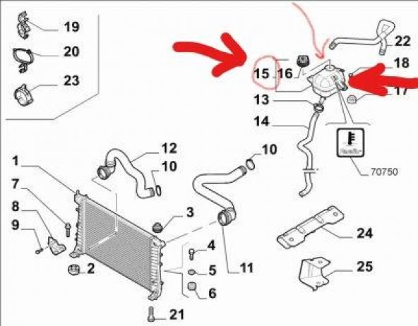 FIAT PRATICO  1.3 MTJ  YEDEK SU DEPOSU KAPAKLI         51891028 - 5
