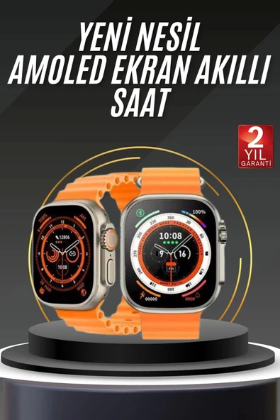 Akıllı Saat Android ve İOS Uyumlu 49 MM NFC Özelliği GPS Takibi