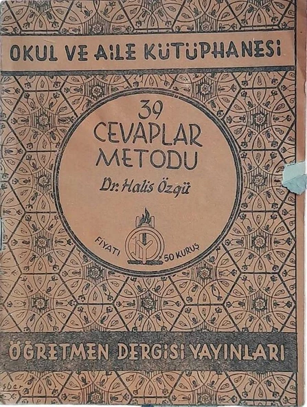 OKUL VE AİLE KÜTÜPHANESİ 39 CEVAPLAR METODU (İKİNCİ EL KİTAP)