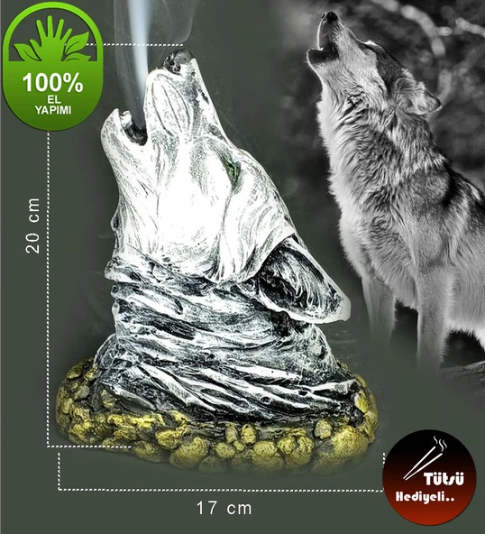 Uluyan Kurt Konik Tütsülük Beyaz (10 Adet Konik Tütsü Hediye) - 5