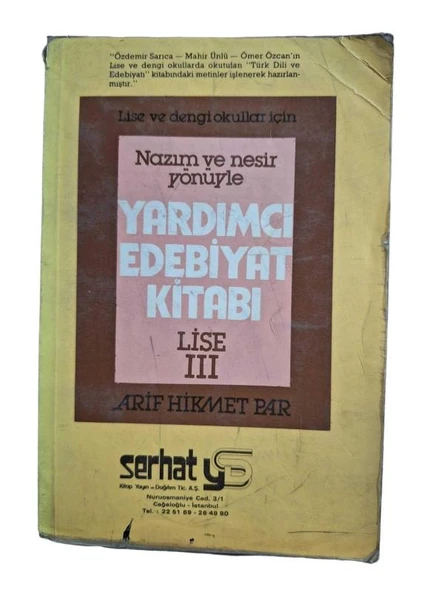 NAZIM YÖNÜYLE YARDIMCI EDEBİYAT KİTABI 3 (LİSE VE DENGİ OKULLAR İÇİN) (İKİNCİ EL KİTAP)