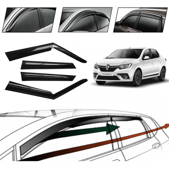Renault Symbol 2019 Cam Rüzgarlığı 4 Lü ürün görseli 1