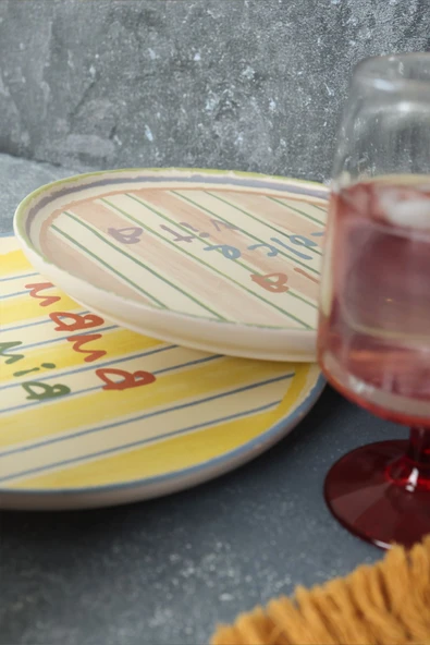 Keramika Mama Mia & La Dolce Vita Pasta Tabağı 22 Cm 4 Adet 22724-25 - 4