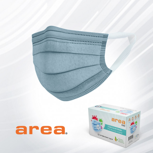 AREA Yeni Nesil  5 Kutu 250 Adet Meltblown Filtreli Cerrahi Medikal Maske - 5