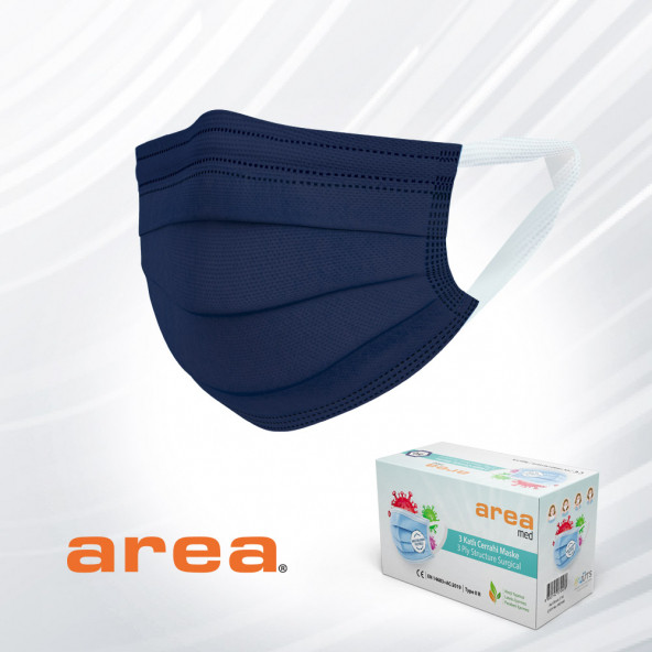 AREA Yeni Nesil  5 Kutu 250 Adet Meltblown Filtreli Cerrahi Medikal Maske - 6