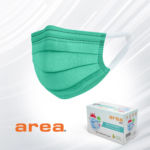 AREA Yeni Nesil  5 Kutu 250 Adet Meltblown Filtreli Cerrahi Medikal Maske - 9