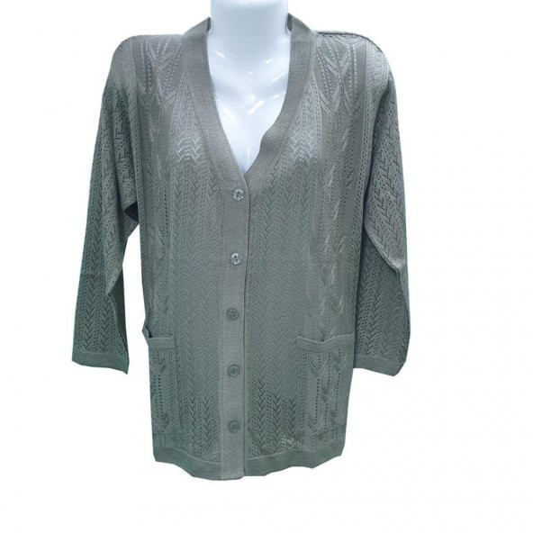 Rahat Kalıp Kadın Triko Hırka - 5