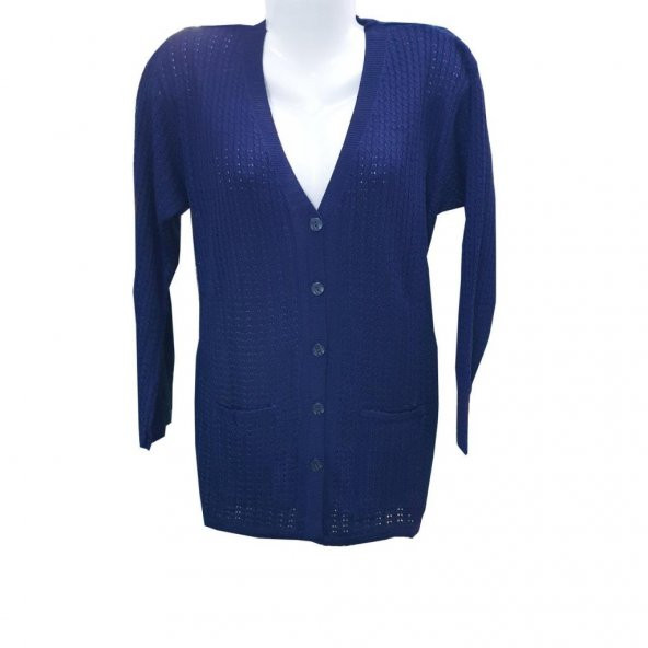 Uzun Kollu Kadın Triko Hırka - 5