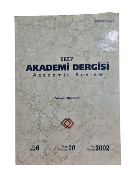 EKEV AKADEMİ DERGİSİ YIL:6 SAYI:10 BAHAR 2002 (İKİNCİ EL KİTAP) ürün görseli 1