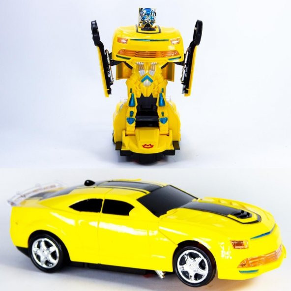 Pasifik Işıklı Pilli Robot Transformens Sports Car 8986 - 5