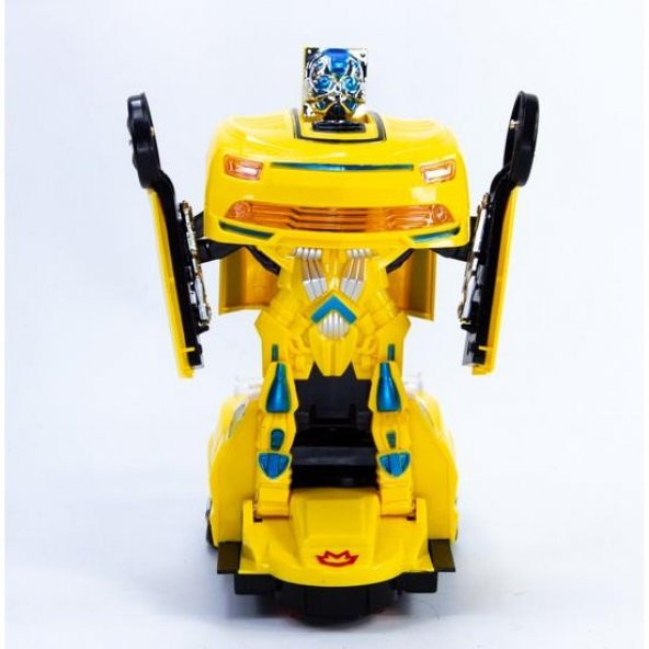 Pasifik Işıklı Pilli Robot Transformens Sports Car 8986 - 6