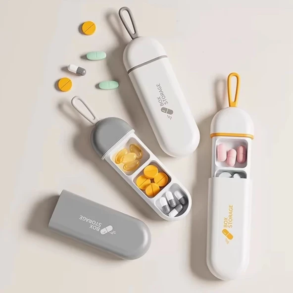 3 Bölmeli Taşınabilir Seyahat Tipi Hap Saklama Kutusu İlaç Saklama Kutusu ürün görseli