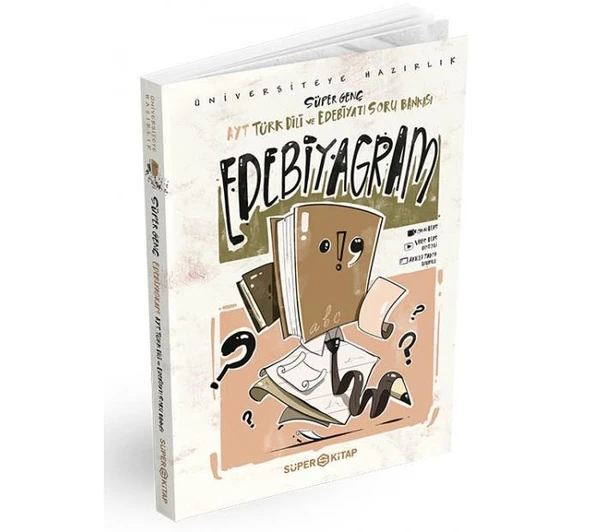 AYT Türk Dili ve Edebiyatı Süper Genç Edebiyagram Soru Bankası Süper Kitap Hijyenik Kitap ürün görseli