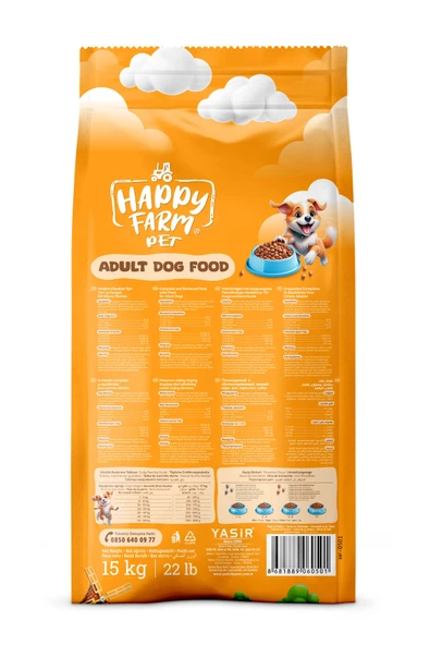 Happy Farm Etli Köpek Maması 15Kg - 4