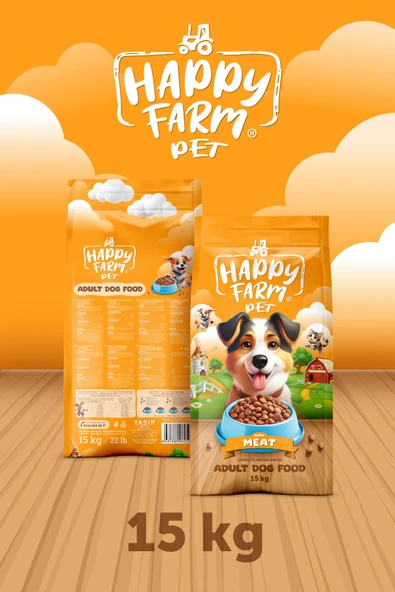 Happy Farm Etli Köpek Maması 15Kg - 8