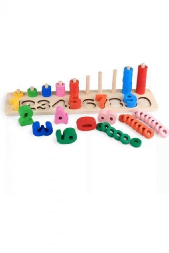 Hamaha Wooden Toys Doğal Ahşap Eğitici Oyuncak Logaritmik Sayı Dizilişleri