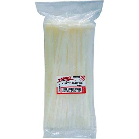 Topart Plastik Cırt Kelepçe Kablo Bağı 100 Adet - 4,8*500mm - 2