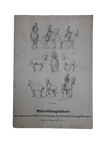 MİTTEİLUNGSBLATT DER DEUTSCHEN RİCHTERVEREİNİGUNG FÜR PFERDELEİSTUNGSPRÜFUNGEN (İKİNCİ EL KİTAP)
