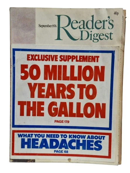 READER'S DİGEST SEPTEMBER 1976 (İKİNCİ EL KİTAP)