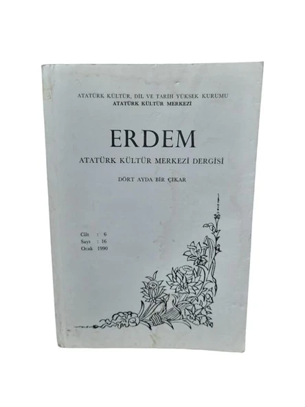 ERDEM ATATÜRK KÜLTÜR MERKEZİ SERGİSİ CİLT 6 SAYI:16 OCAK 1990 (İKİNCİ EL KİTAP)