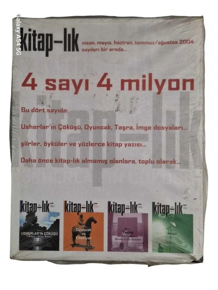 KİTAP-LIK DERGİSİ NİSAN,MAYIS, HAZİRAN, TEMMUZ/AĞUSTOS 2004 SAYILARI BİR ARADA ( SAYI:71-72-73-74 ) (İKİNCİ EL KİTAP)