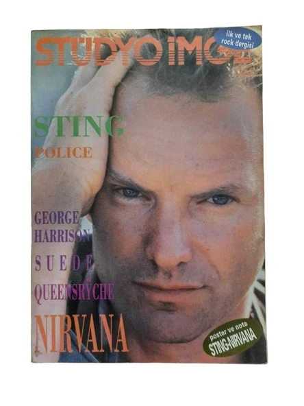 STÜDYO İMGE AYLIK MÜZİK DERGİSİ NİSAN 1993 DÖNEM 3  YIL 1  SAYI:10  ( STING-NIRVANA ) (İKİNCİ EL KİTAP) - 1