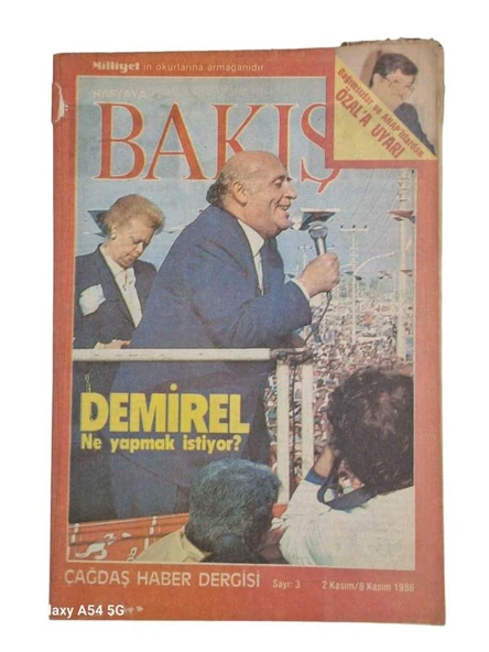 HAFTAYA BAKIŞ ÇAĞDAŞ HABER DERGİSİ  SAYI:3 2 KASIM 8 KASIM 1986 ( DEMİREL NE YAPMAK İSTİYOR ) (İKİNCİ EL KİTAP)