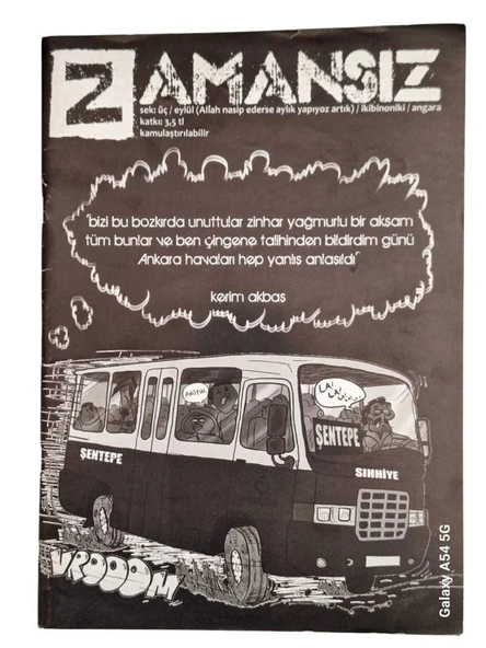 ZAMANSIZ DERGİSİ SEK:3 EYLÜL 2012 ( SAYI:3 ) (İKİNCİ EL KİTAP)