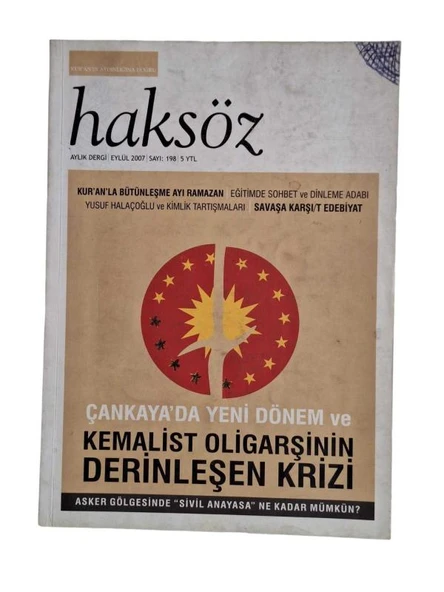KUR'AN'IN AYDINLIĞINA DOĞRU HAKSÖZ AYLIK DERGİ SAYI 198 EYLÜL 2007 (İKİNCİ EL KİTAP)