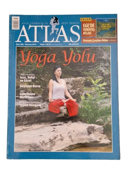 ATLAS AYLIK COĞRAFYA VE KEŞİF DERGİSİ SAYI:208 YIL:TEMMUZ 2010(YOGA YOLU) (İKİNCİ EL KİTAP)