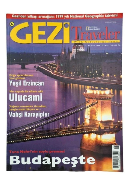 GEZİ NATIONAL GEOGRAPHIC TRAVELER WİTH SELECTİONS FROM YIL 2 SAYI 15 ARALIK 1998 (İKİNCİ EL KİTAP)