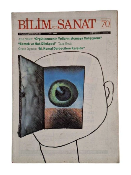 BİLİM VE SANAT AYLIK KÜLTÜR DERGİSİ EKİM 1986 SAYI:70 (İKİNCİ EL KİTAP)