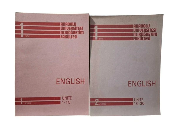 ANADOLU ÜNİVRSİTESİ AÇIKÖĞRETİM FAKÜLTESİ ENGLISH ÜNİTE 1-30 İKİ KİTAP TAKIM (İKİNCİ EL KİTAP)