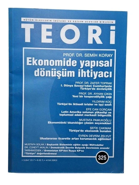 TEORİ - ŞUBAT 2017 - SAYI: 325 (İKİNCİ EL KİTAP)