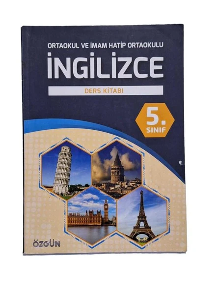 ÖZGÜN MATBAACILIK YAYINLARI ORTAOKUL VE İMAM HATİP ORTAOKULU 5. SINIF İNGİLİZCE DERS KİTABI (İKİNCİ EL KİTAP)
