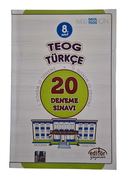 8. SINIF TEOG TÜRKÇE 20 DENEME SINAVI (İKİNCİ EL KİTAP)
