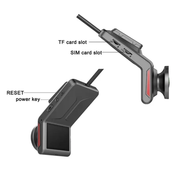Uzaktan Canlı İzlemeli Sim Kartlı Gece Görüşlü FHD 1080p 4G GPS Takipli Araç Güvenlik Kamerası - 2