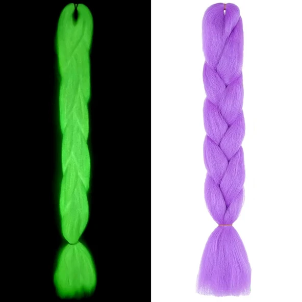 Fosforlu Neon Örgülük Saç Esperer 100 Gr. - Açık Mor ürün görseli