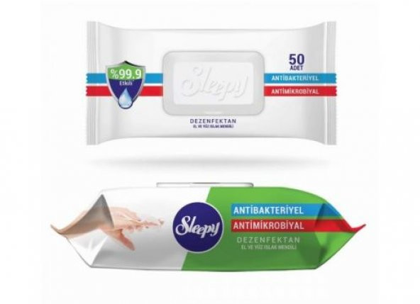 Sleepy Antibakteriyel Temizlik Havlusu 50 li